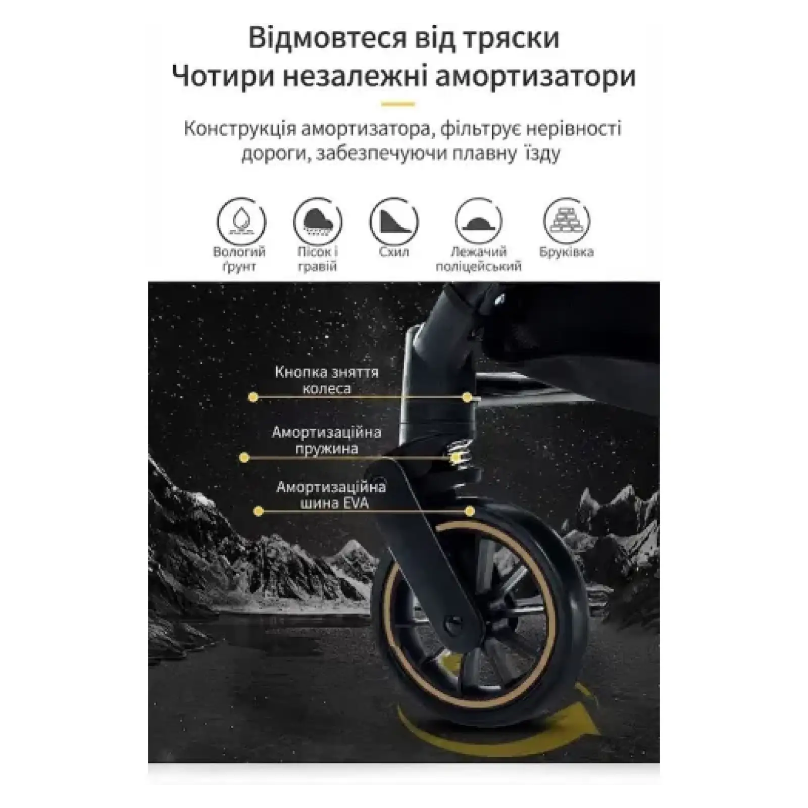 Дитяча коляска Haowei M676 Grey (6928270766492)