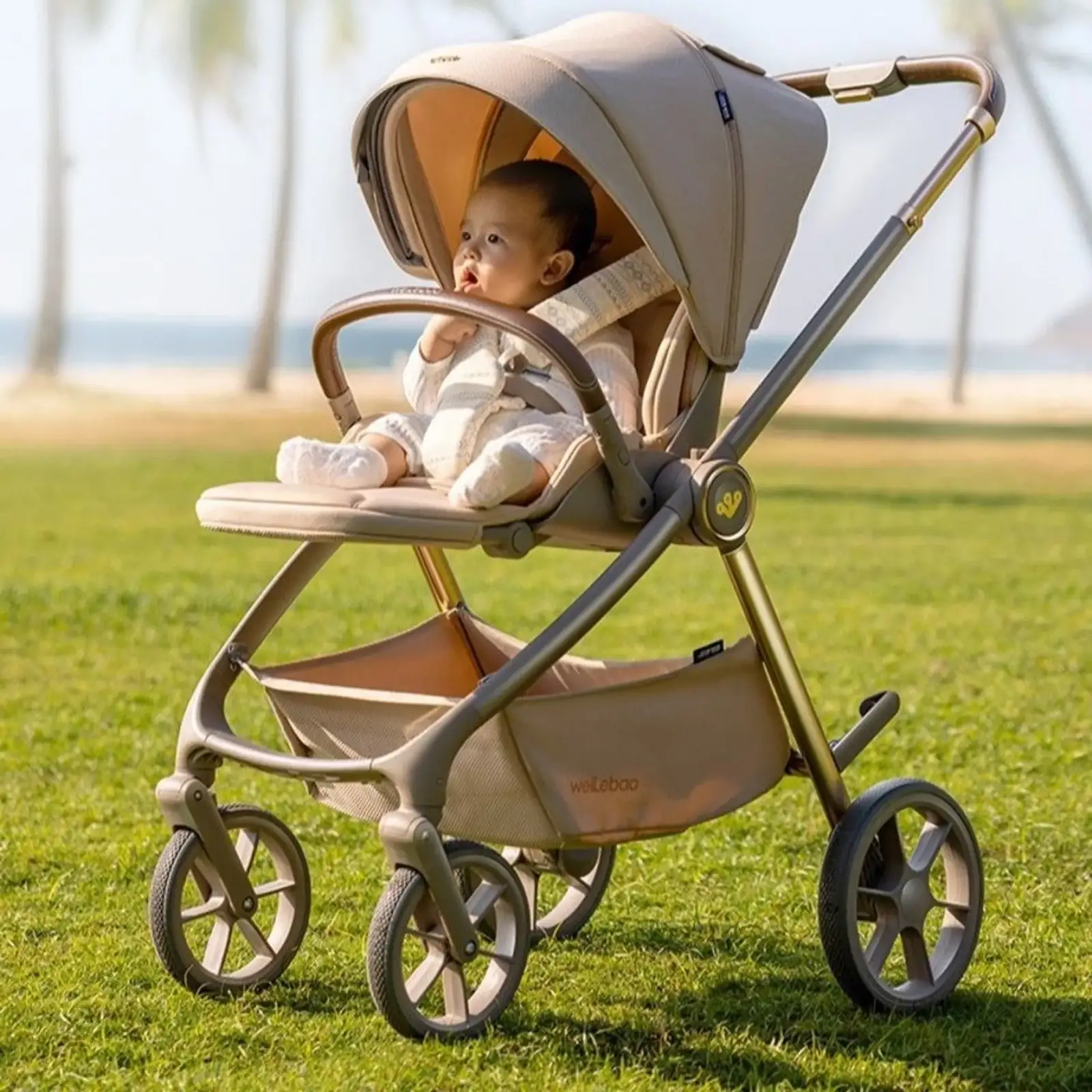 Коляска 2в1 Kidilo Haolaifu H3 Beige (692870766409)