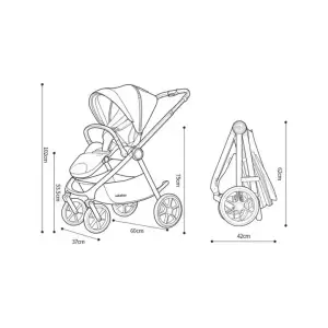 Коляска 2в1 Kidilo Haolaifu H3 Grey (6928270766416)