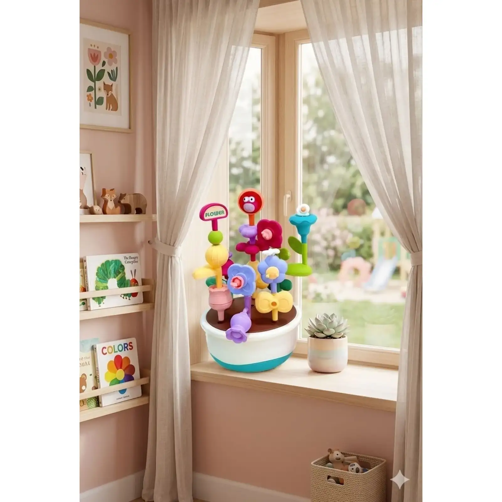 Детский конструктор Smart Baby Цветы (6928270764573)