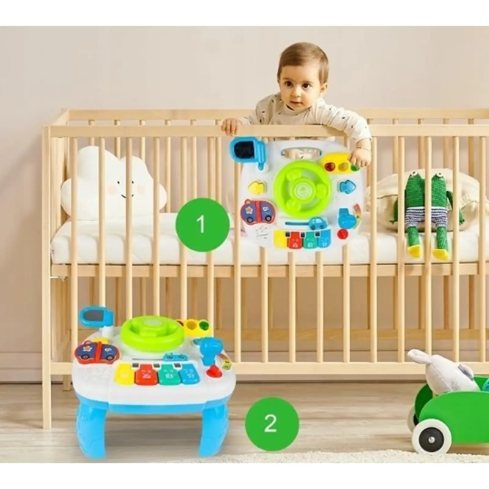 Дитячий ігровий центр з кермом Smart Baby (6928270764658)