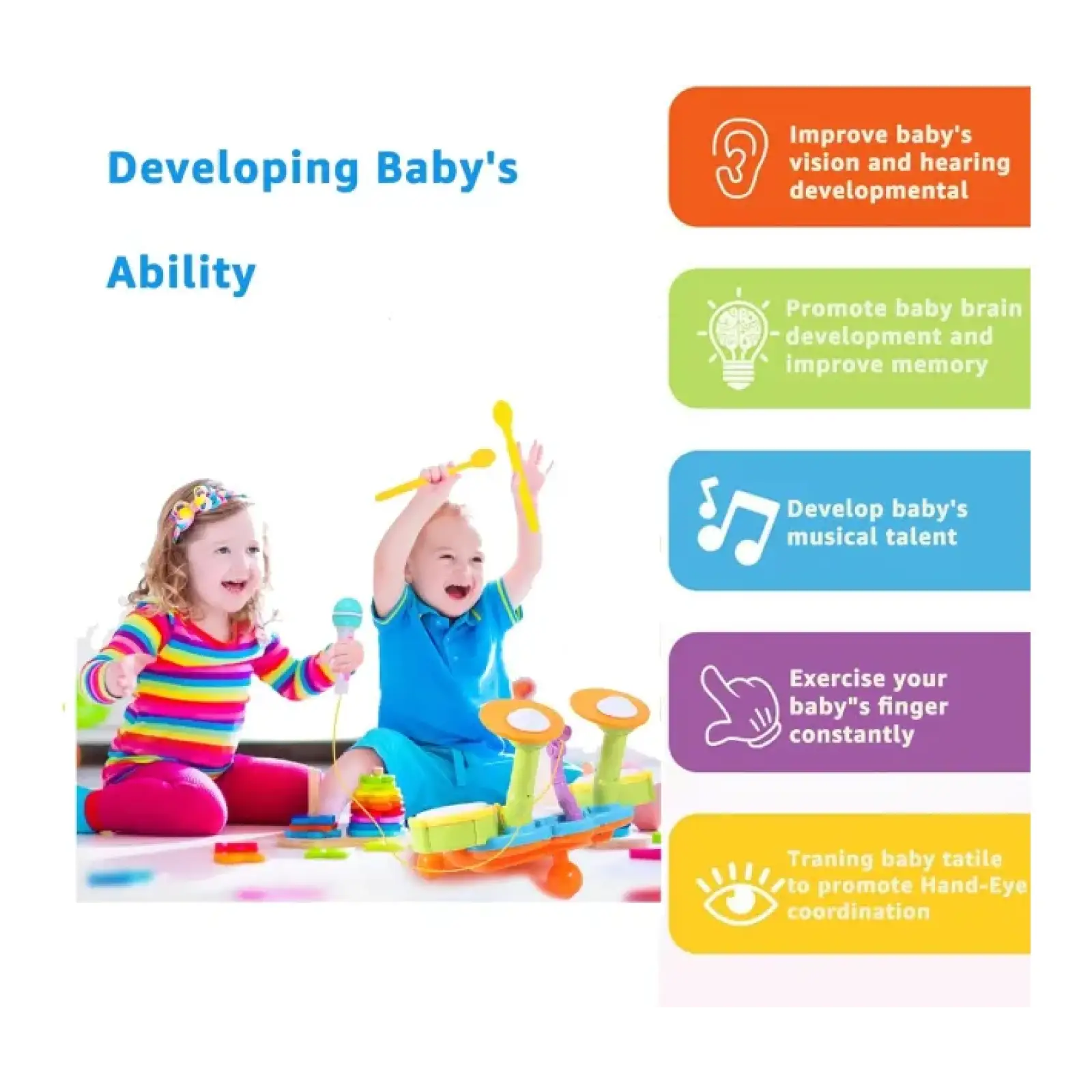Детский барабан Smart Baby (6928270764726)