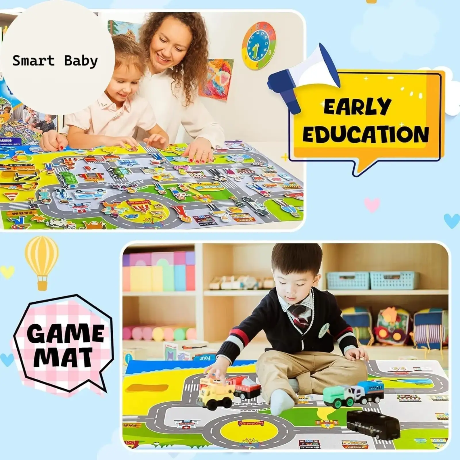 Фетровый набор Smart Baby Дорога с фигурками (6928270764566)