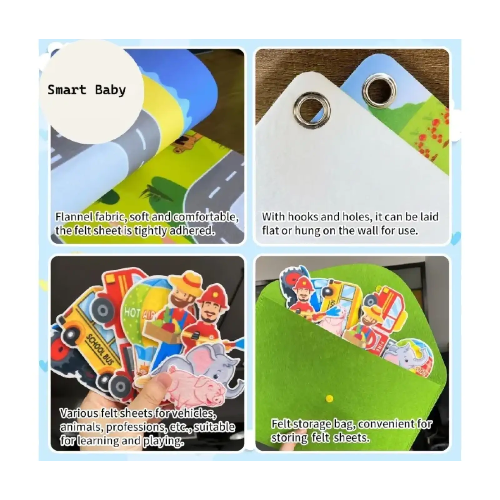 Фетровый набор Smart Baby Дорога с фигурками (6928270764566)