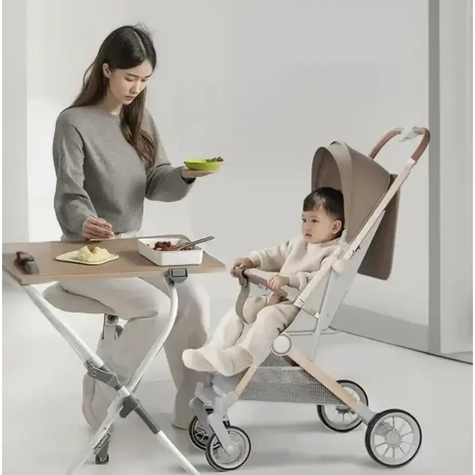 Прогулянкова коляска Kidilo X5E-C (khaki-beige color)