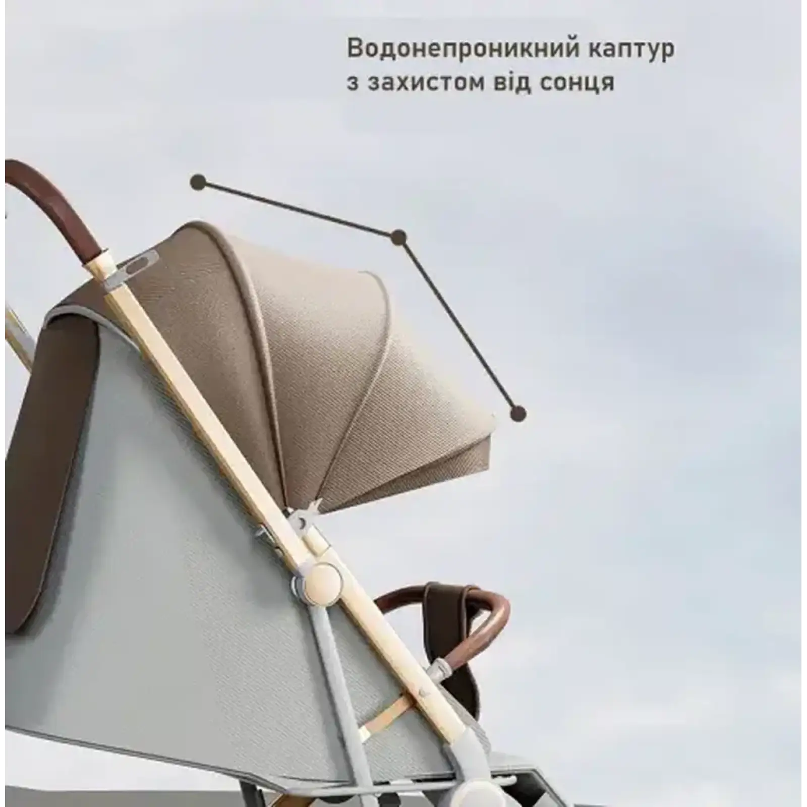 Прогулянкова коляска Kidilo X5E-C (khaki-beige color)