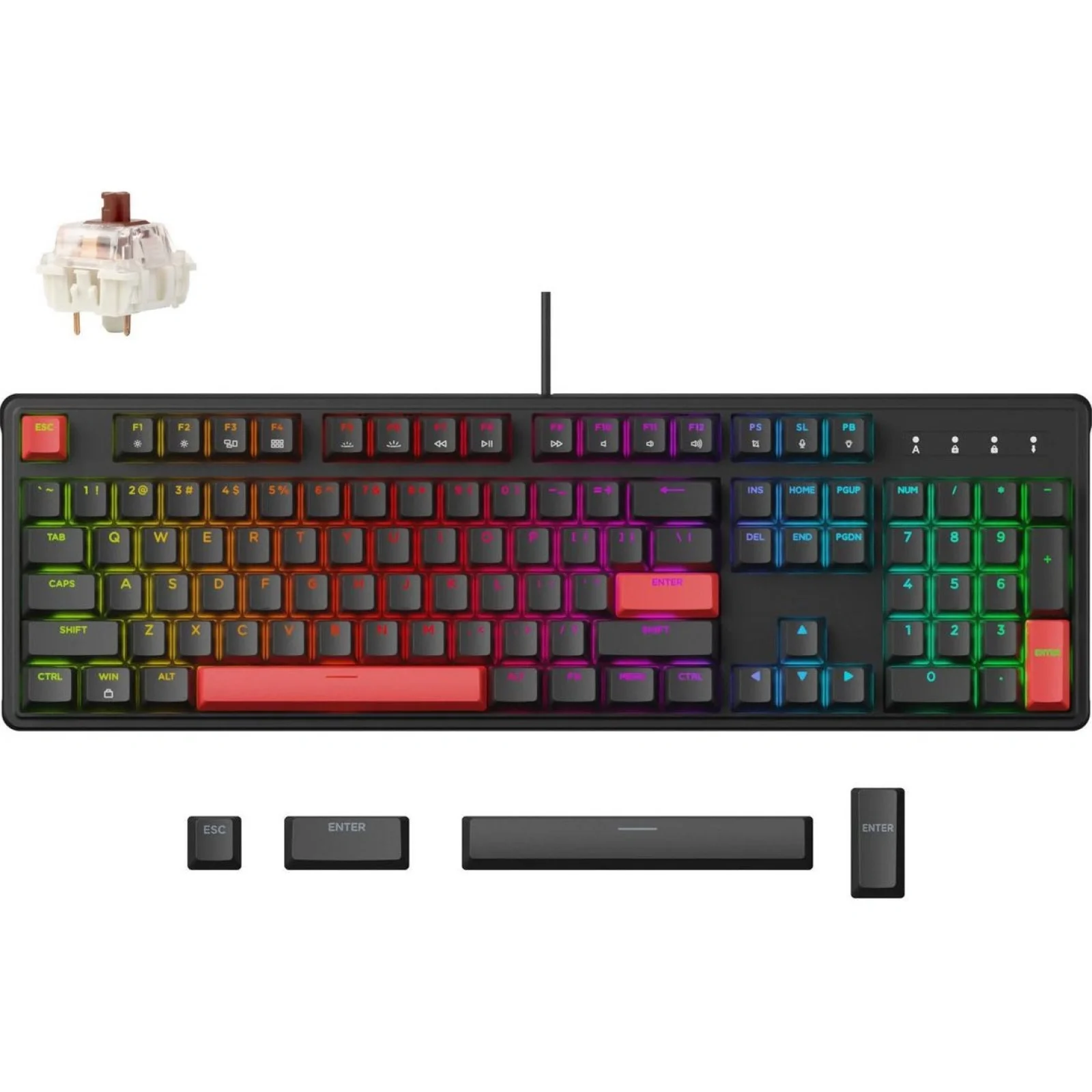 Клавіатура Lemokey X3 Keychron Brown Black (X3-H3-UA) UA