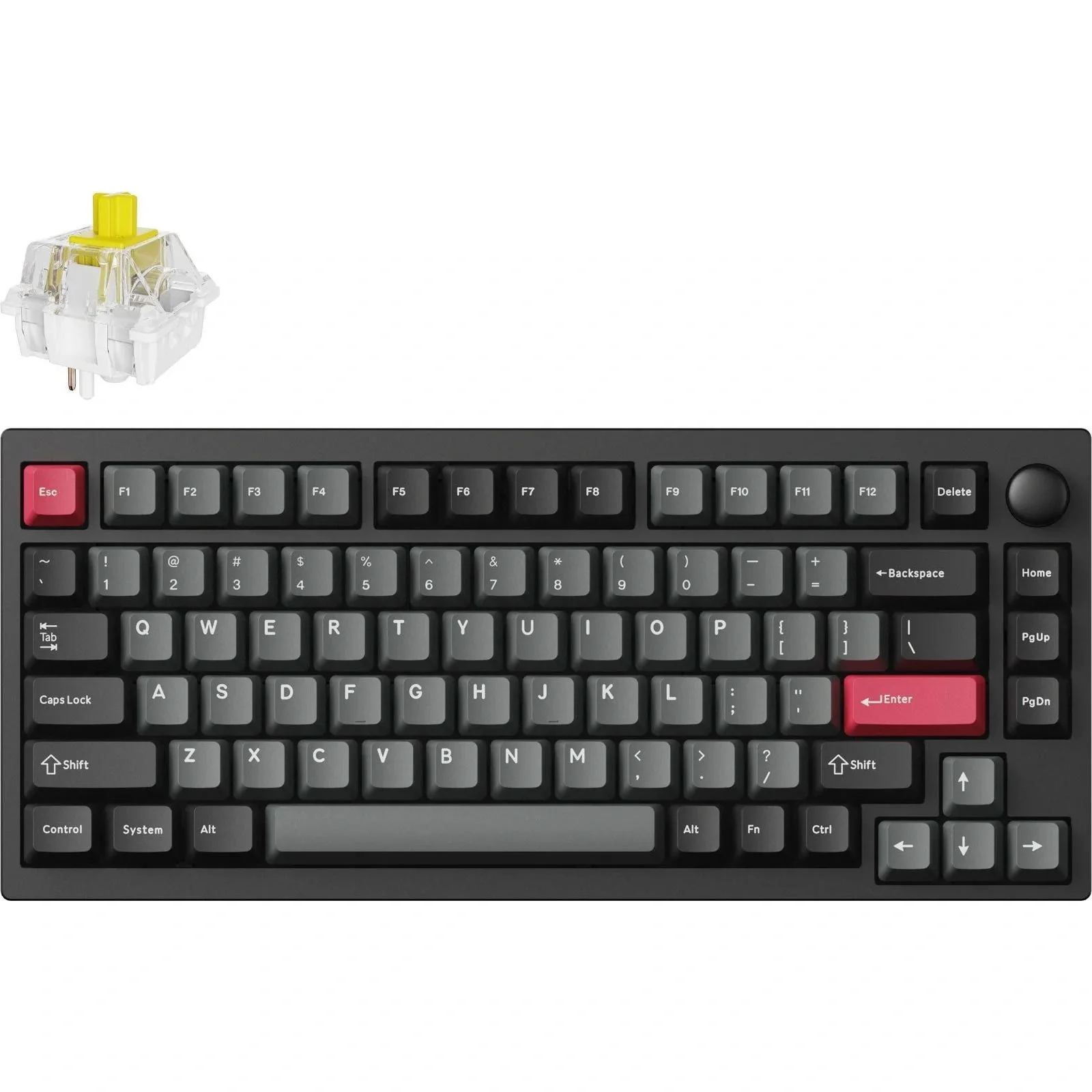 Клавіатура Lemokey P1 Pro Keychron Super Banana Carbon Black (P1P-M4-UA) UA