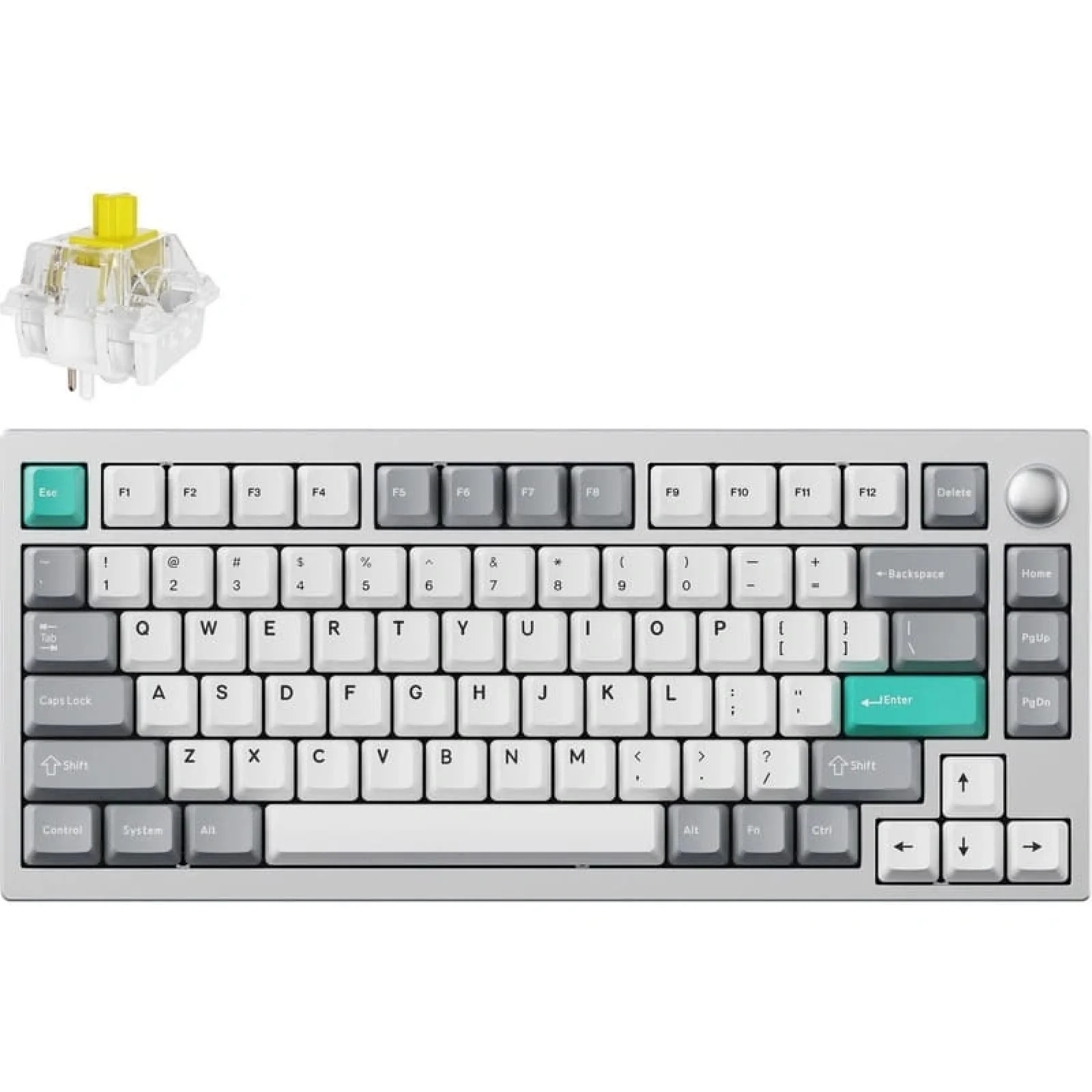 Клавіатура Lemokey P1 Pro Keychron Super Banana Space Silver (P1P-X4-UA) UA