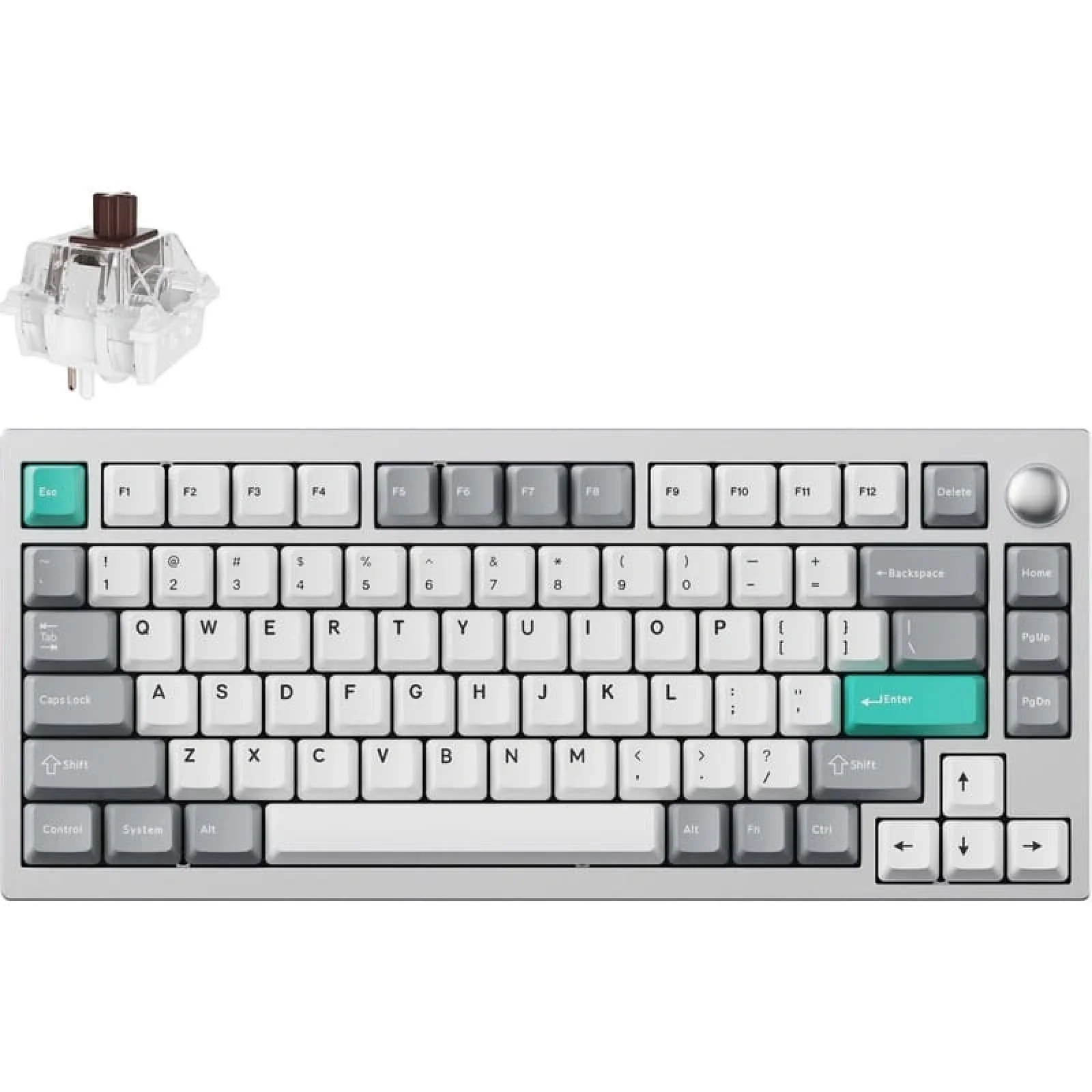 Клавіатура Lemokey P1 Pro Keychron Super Brown Space Silver (P1P-X3-UA) UA