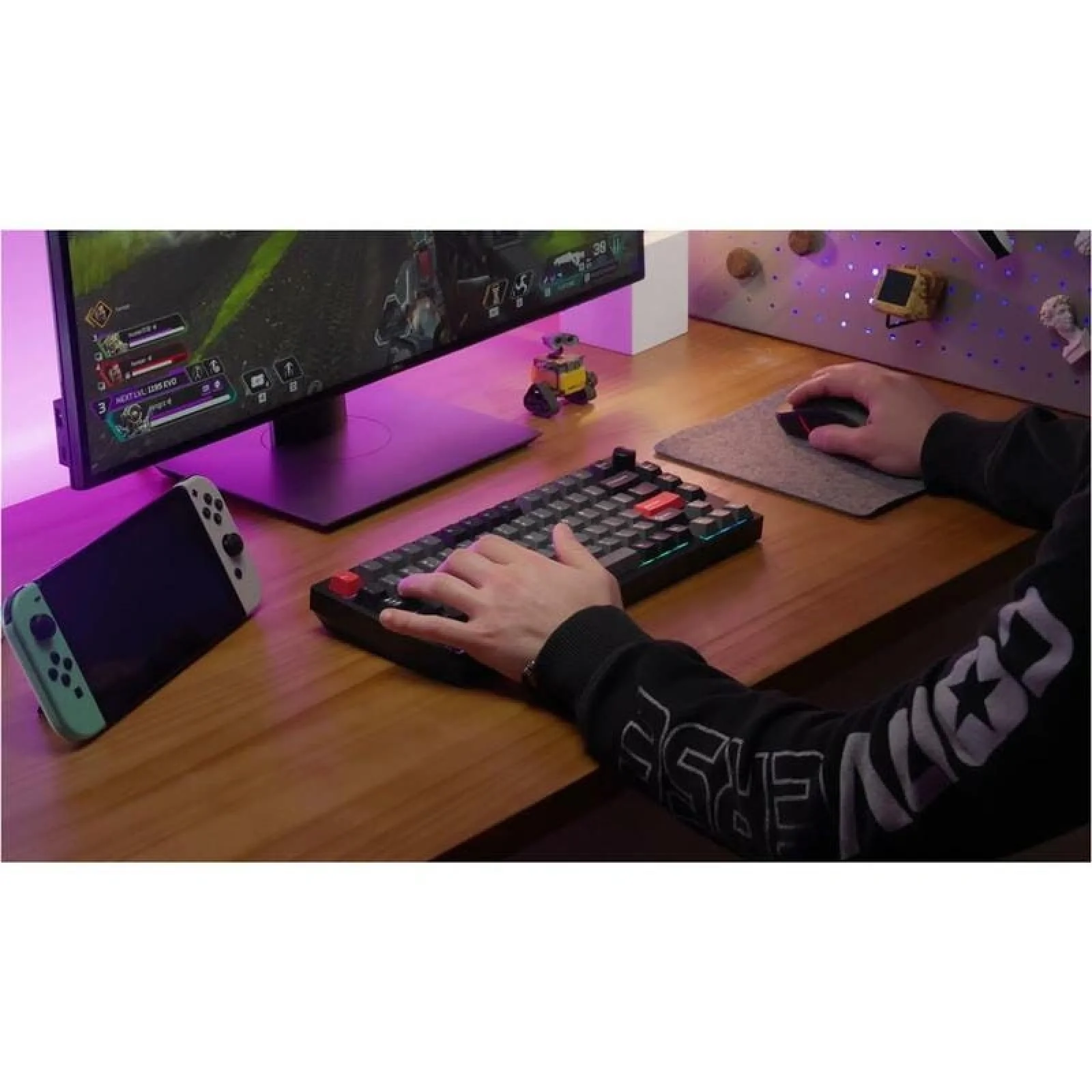 Клавіатура Lemokey P1 Pro Keychron Super Red Carbon Black (P1P-M1-UA) UA