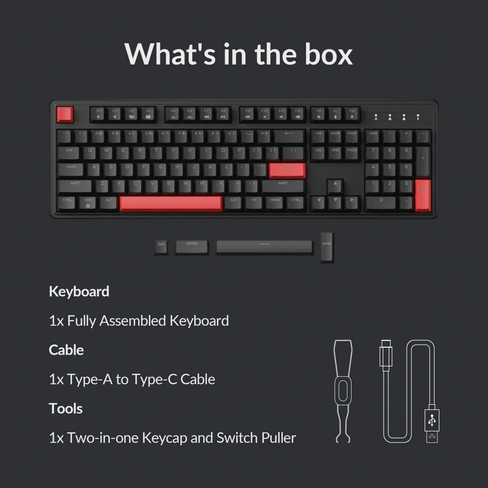 Клавіатура Lemokey X3 Keychron Red Black (X3-H1-UA) UA