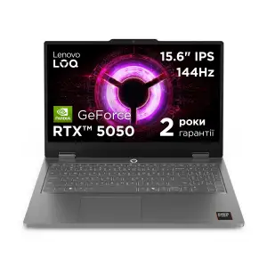 Ноутбук Lenovo LOQ Essential 15ARP11 Luna Grey (83VA0021RA) UA