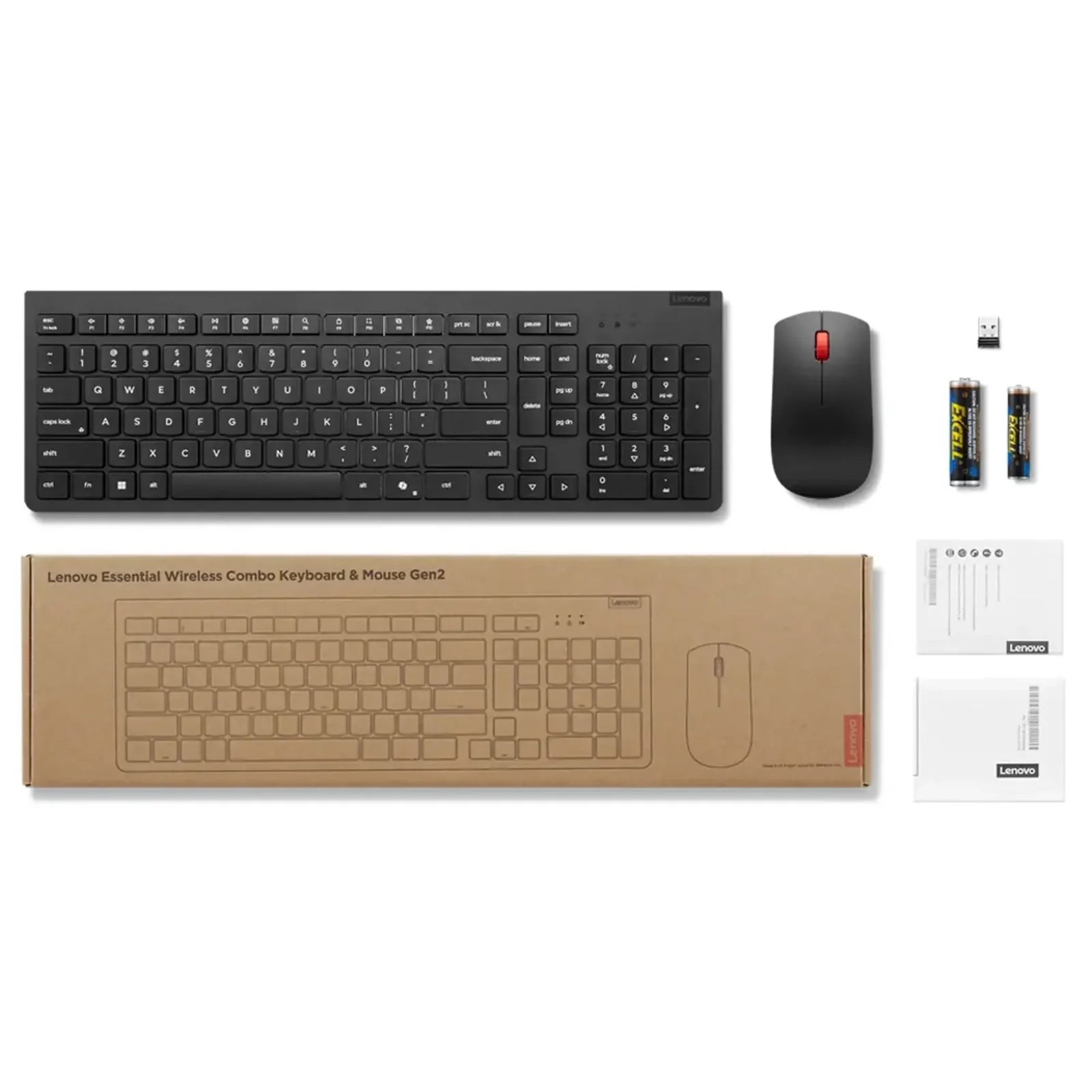 Комплект (клавіатура, миша) Lenovo Essential Wireless Keyboard and Mouse Combo Gen2 (4X31R64454) UA