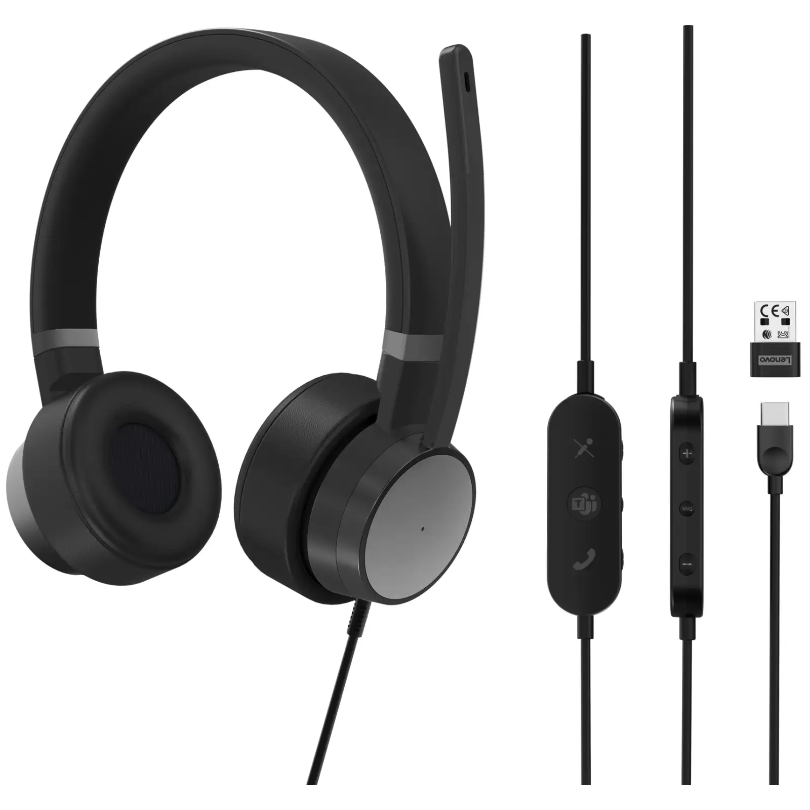Навушники Lenovo Go Wired ANC Headset (4XD1C99223) UA