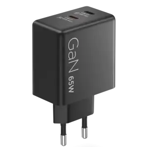 Адаптер питания Lenovo Dual USB-C 65W GaN Charger Black (G0A6065BEU) UA