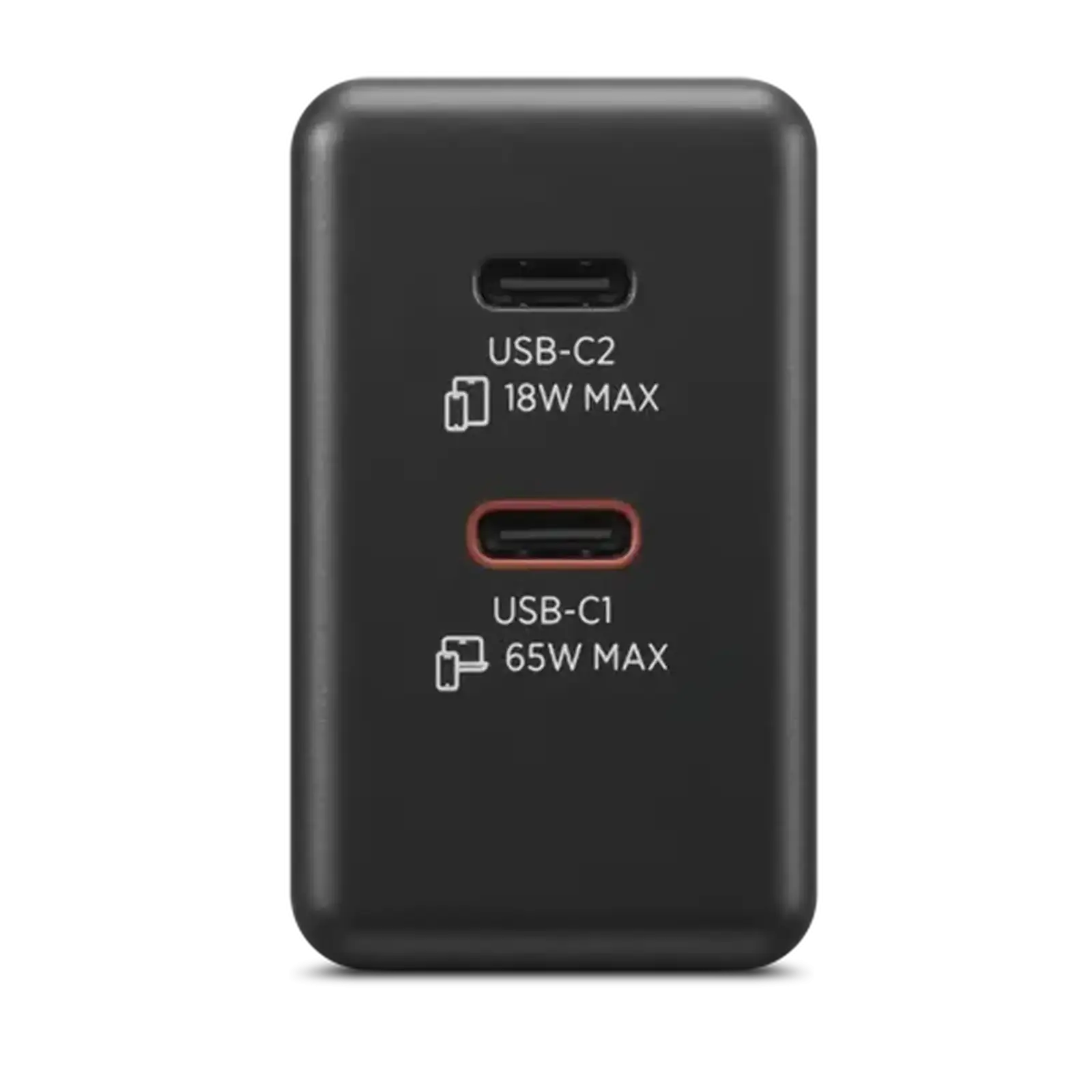 Адаптер питания Lenovo Dual USB-C 65W GaN Charger Black (G0A6065BEU) UA