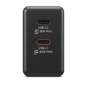 Адаптер питания Lenovo Dual USB-C 65W GaN Charger Black (G0A6065BEU) UA