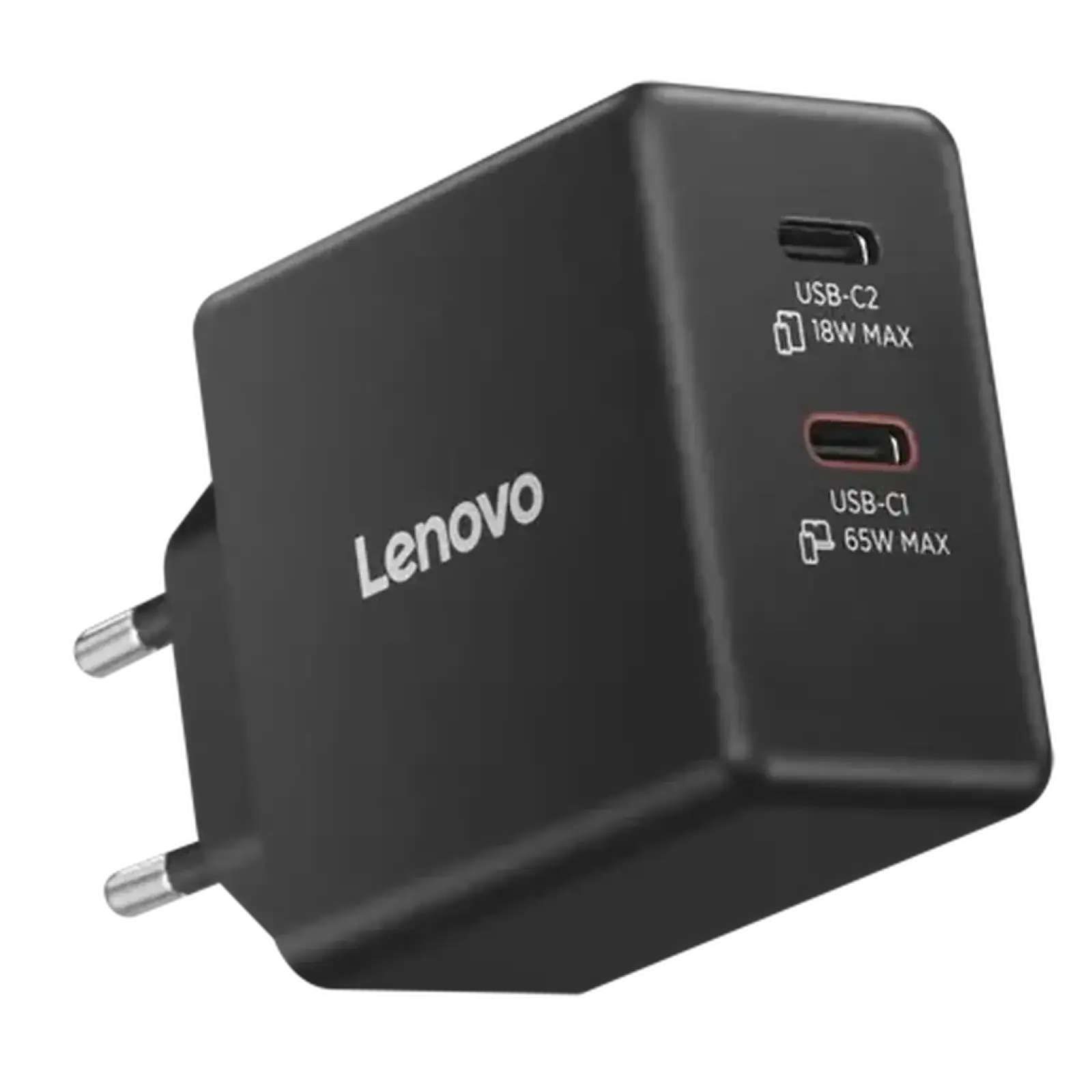 Адаптер питания Lenovo Dual USB-C 65W GaN Charger Black (G0A6065BEU) UA