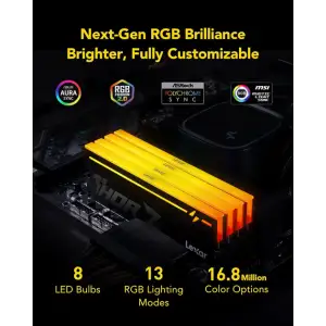 Оперативная память Lexar THOR Z Series OC DDR5 RAM 32GB Kit (2x16GB) 6000 MHz (LD5U16G60C362V-RGD)
