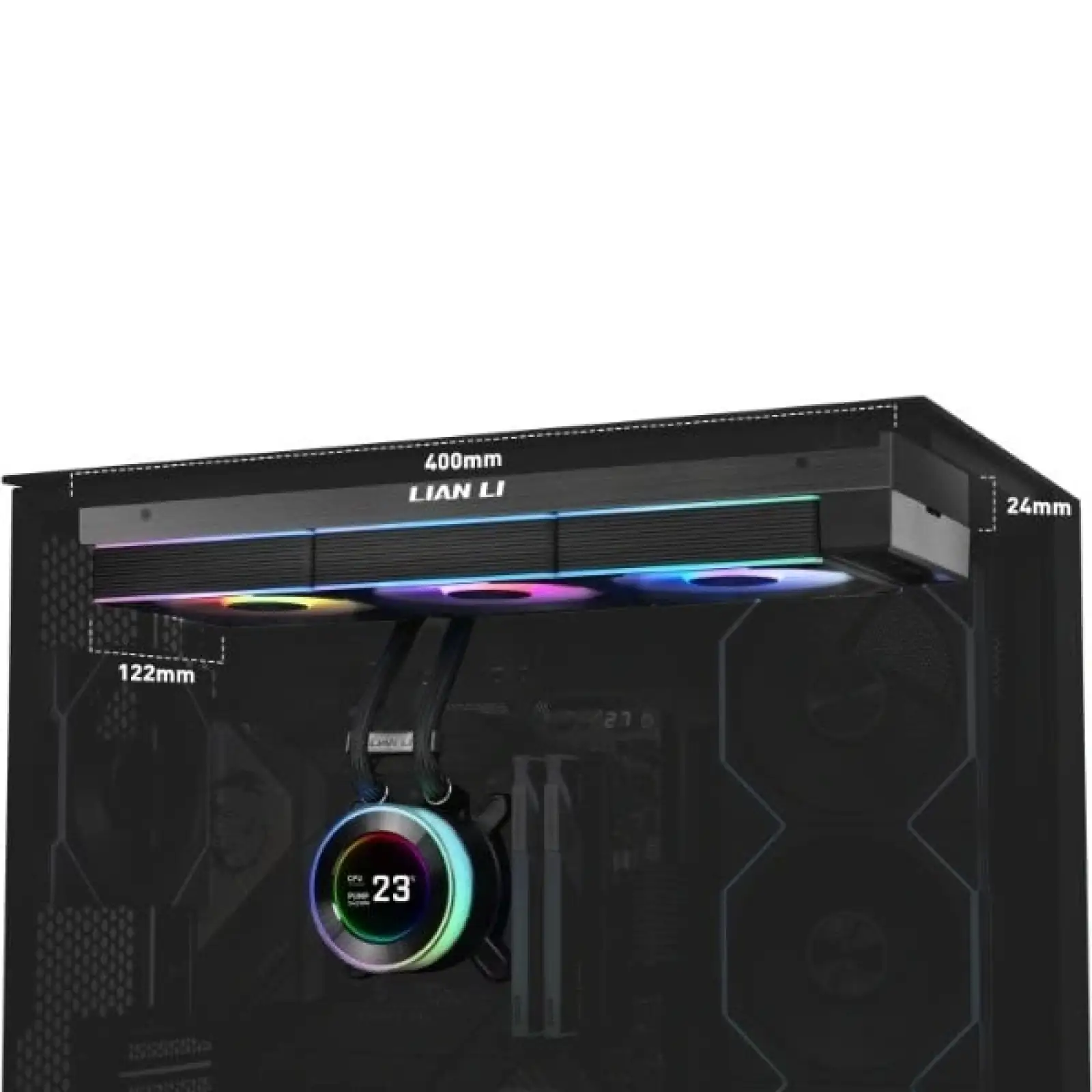 Система водяного охлаждения Lian Li HydroShift II LCD-C 360TL Black (G89.GHS2LCD36TB.00) UA