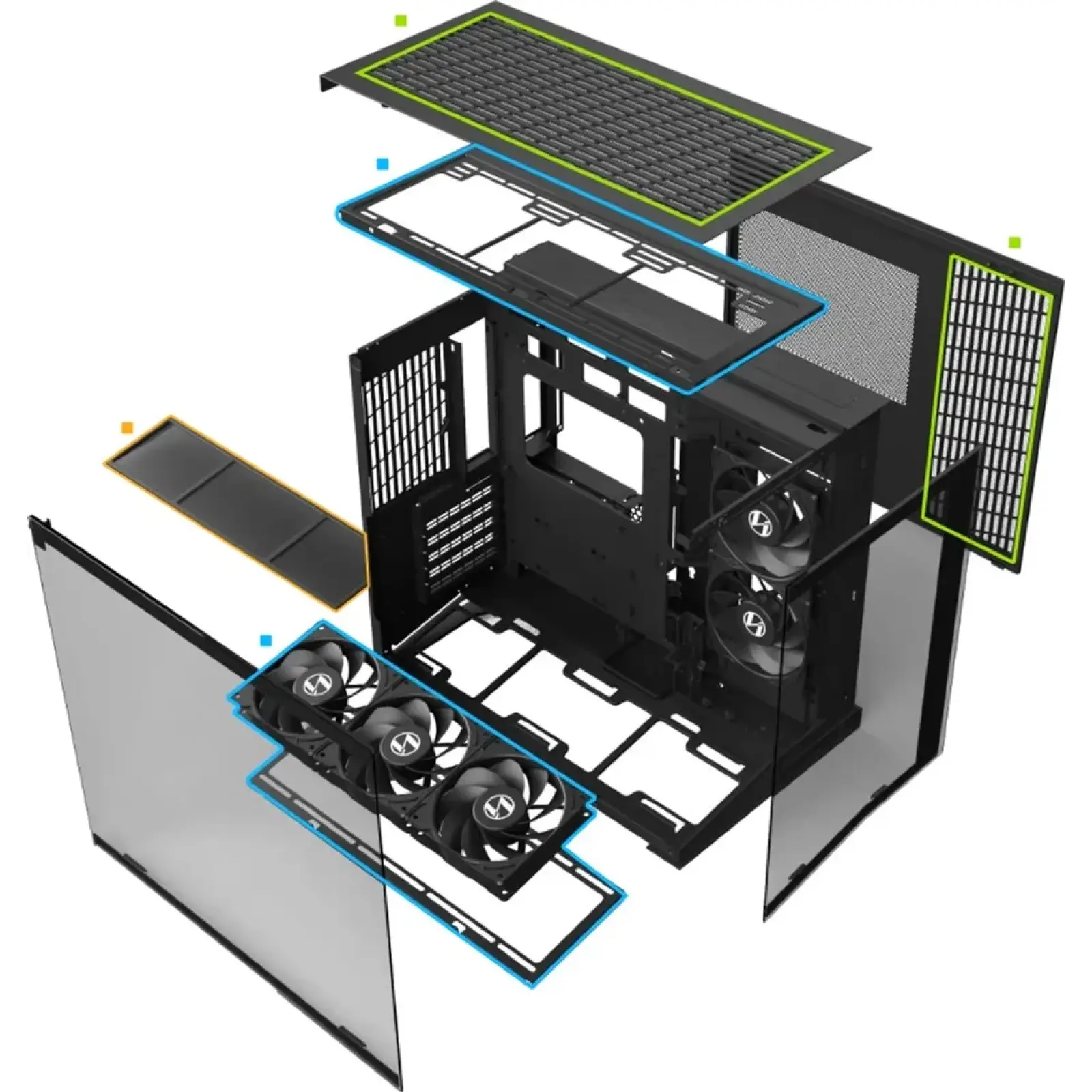 Корпус Lian Li O11 Dynamic Mini V2 Black Без БП (G99.O11DMIV2X.00) UA