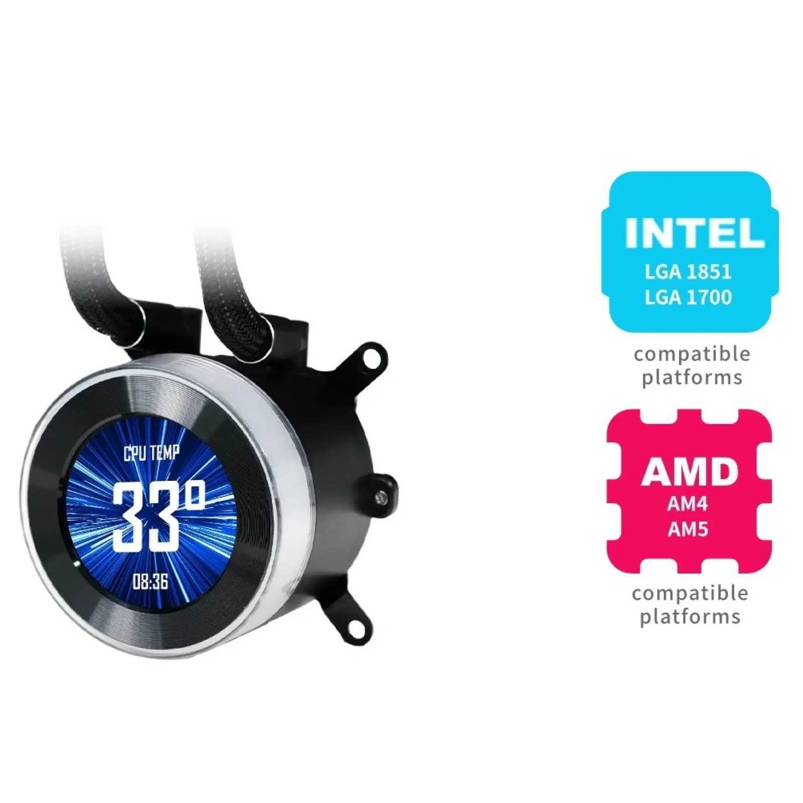Система водяного охолодження Lian Li HydroShift II LCD-C 360 Fanless Black (G89.GHS2LCD36B.00) UA