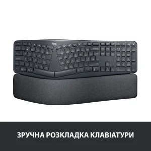 Клавиатура беспроводная Logitech Ergo K860 Bluetooth/Wireless UA Black (920-010108) UA