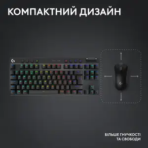Клавиатура Logitech G PRO X TKL Lightspeed Black Tactile (920-012136) UA