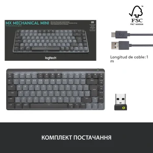Клавиатура Logitech MX Mechanical Mini Wireless Illuminated (920-010780) UA