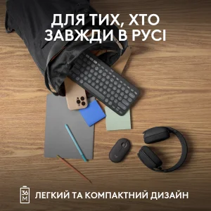 Клавиатура Logitech Pebble Keys 2 K380s Tonal Graphite (920-011851) UA