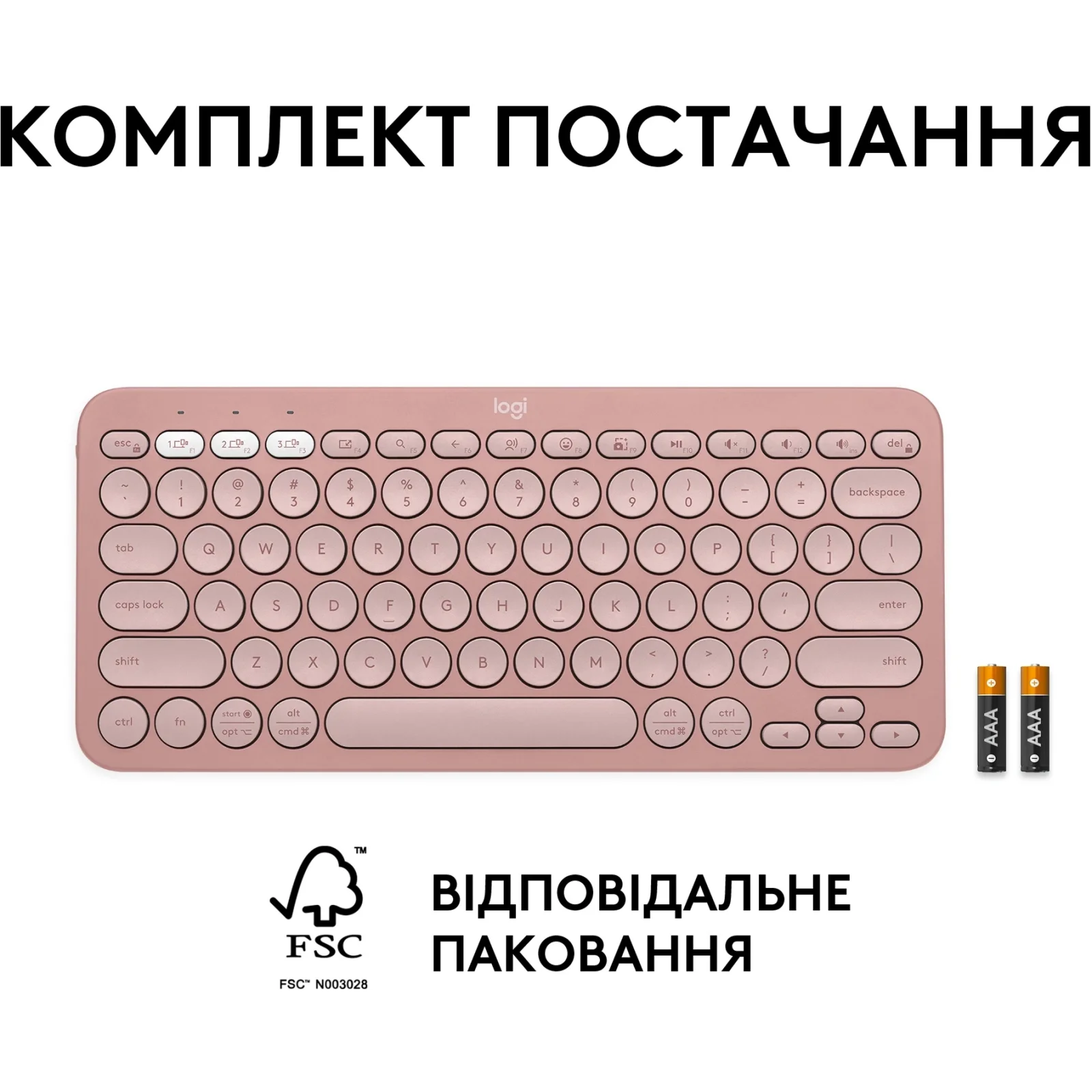 Клавиатура Logitech Pebble Keys 2 K380s Tonal Rose (920-011853) UA