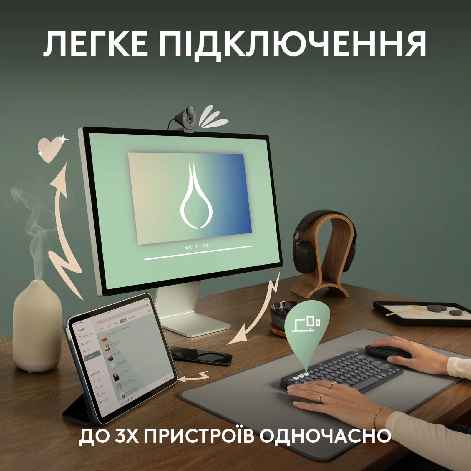 Клавиатура Logitech Pebble Keys 2 K380s Tonal White (920-011852) UA