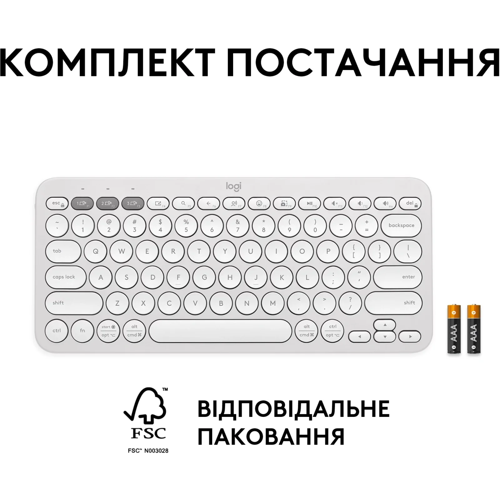 Клавиатура Logitech Pebble Keys 2 K380s Tonal White (920-011852) UA