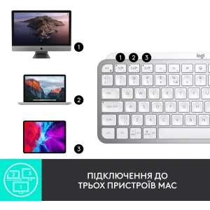 Клавиатура Logitech MX Keys Mini For Mac Wireless Illuminated Pale Grey (920-010526) UA