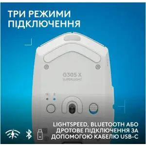 Мышь Logitech G305 X Superlight White (910-007747) UA