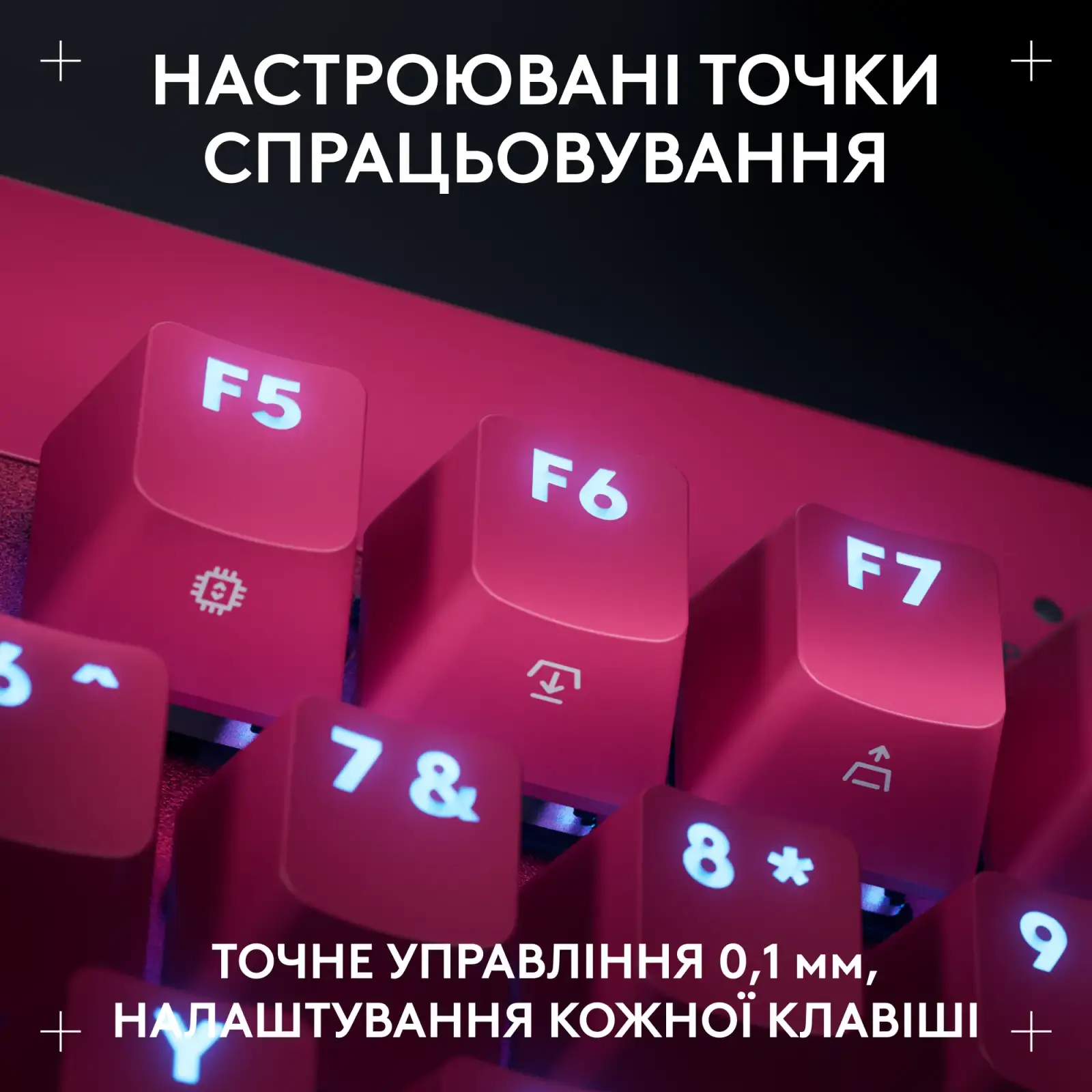 КлавиатураLogitech G Pro X TKL Rapid Linear Magenta (920-013253)