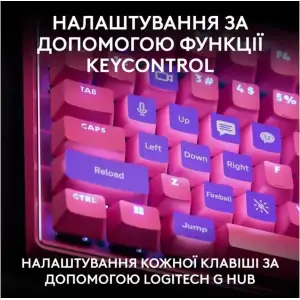 КлавиатураLogitech G Pro X TKL Rapid Linear Magenta (920-013253)