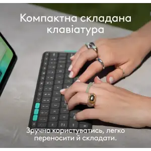 Чехол-клавиатура Logitech Flip Folio для Apple iPad Air 11, Apple iPad Pro 11 Graphite (920-013403)
