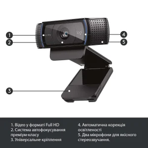 Веб-камера Logitech C920 Pro HD Webcam (960-001055)