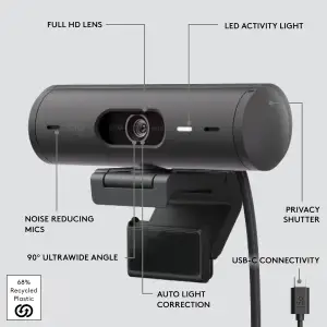 Веб-камера Logitech Brio 501 Black (960-001514)