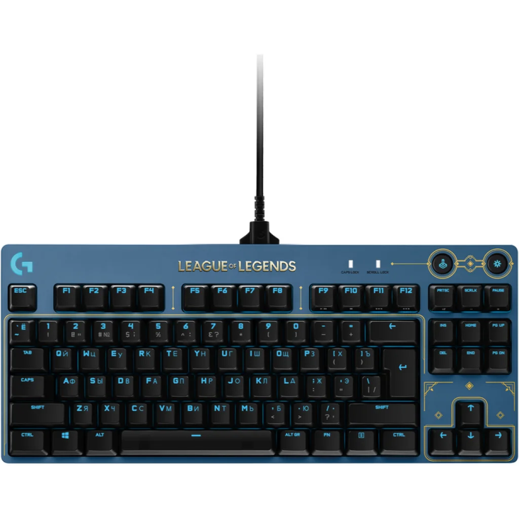 Клавиатура Logitech G Pro Mechanical Keyboard League of Legends Edition - LOL-WAVE2 Blue (920-010537) UA