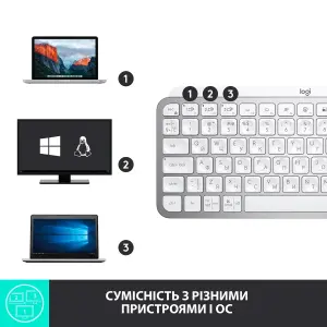Клавиатура Logitech MX Keys Mini Minimalist US Pale Grey (920-010499) UA