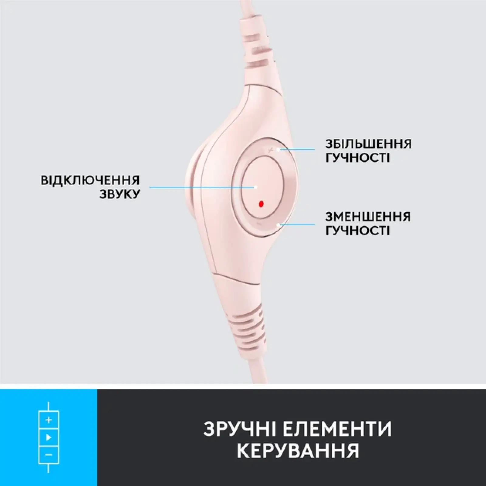 Гарнітура Logitech H390 USB Rose (981-001281, 981-001282)