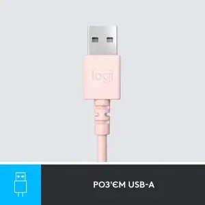 Гарнітура Logitech H390 USB Rose (981-001281, 981-001282)