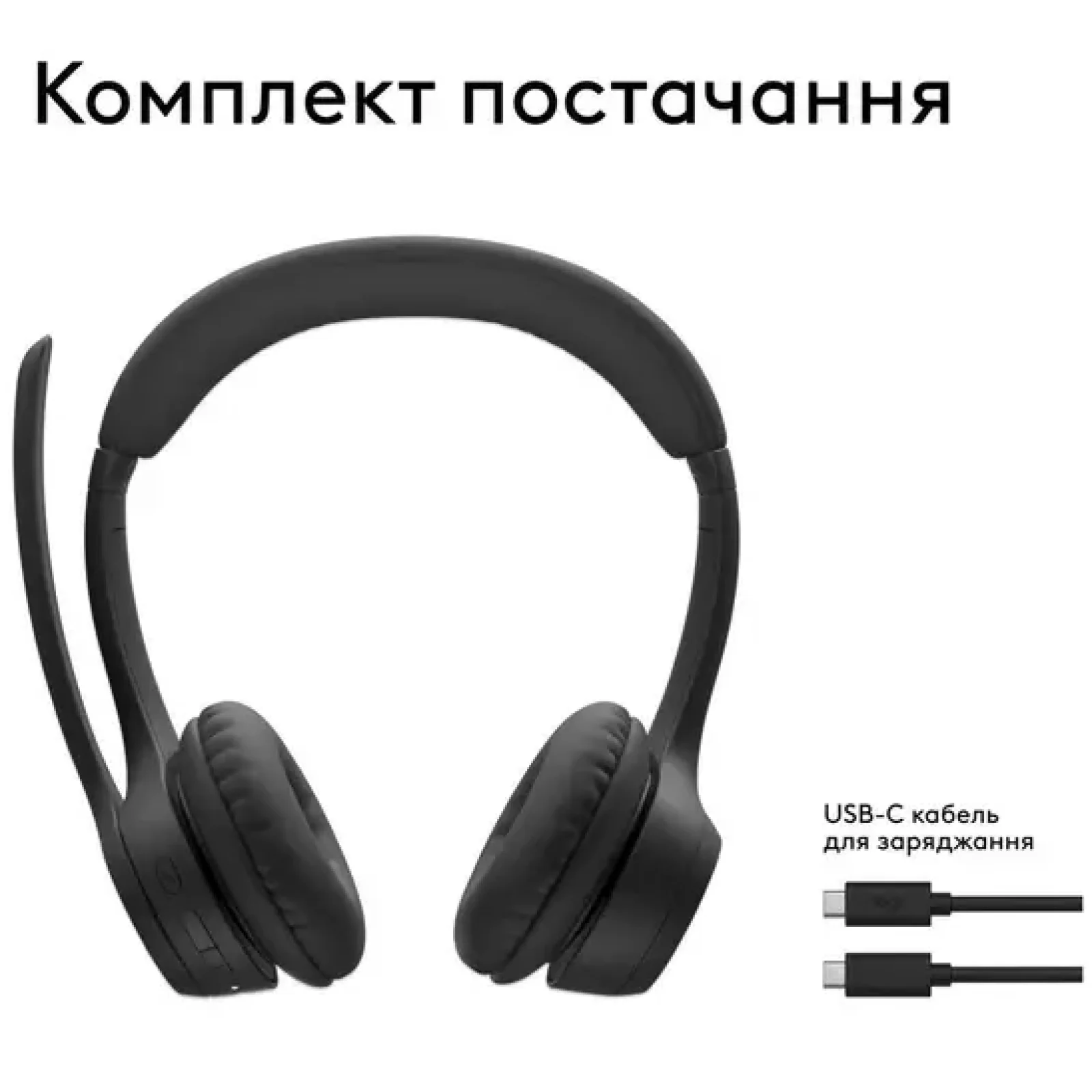 Навушники Logitech Zone 300 Midnight Black (981-001406/981-001407)