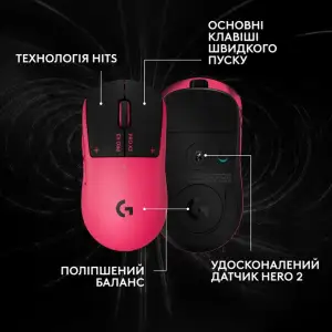 Мышь Logitech G PRO X3 SUPERSTRIKE Magenta Eclipse (910-007827, 910-007870, 910-007826)