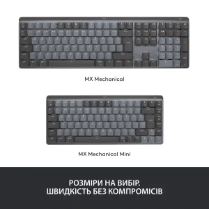 Клавиатура беспроводная Logitech MX Mechanical Mini Clicky Illuminated Graphite (920-010782) UA