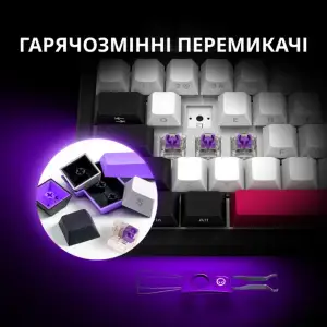 Клавиатура Lorgar KBP70MW Baige/Gray/Purple (LRG-KBP70MW-RT-US) UA