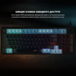 Клавиатура MSI FORGE GK110 Black GK110 UA